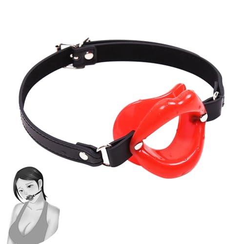 BDSM Gag Knebel Mund Sex SM, Ring Gag, Mundspreizer für Sex, WUUDOA Silikon Ballknebel, Bondage Mundknebel SM mit öffnung für Männer Frauen, Sexspiele für Paare Extrem Sex